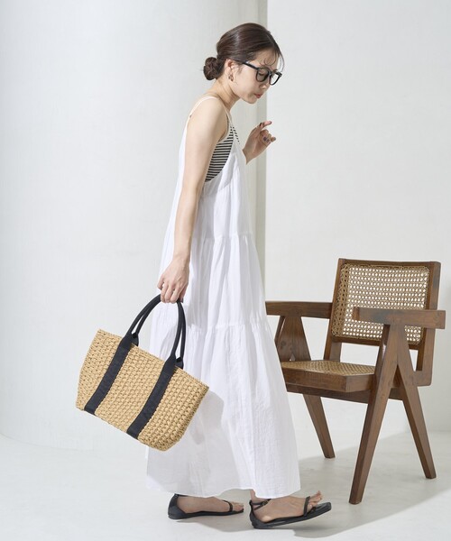 FREAK'S STORE（フリークスストア）の「限定展開　インド ティアード 切り替え キャミワンピース（ワンピース・レディース・オフホワイト/ブラウン系その他/ブラック/ネイビー/イエロー/レッド/ライトグレー・SMALL/MEDIUM）」の16枚目の写真