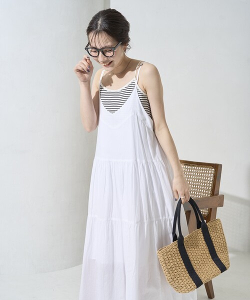 FREAK'S STORE（フリークスストア）の「限定展開　インド ティアード 切り替え キャミワンピース（ワンピース・レディース・オフホワイト/ブラウン系その他/ブラック/ネイビー/イエロー/レッド/ライトグレー・SMALL/MEDIUM）」の17枚目の写真