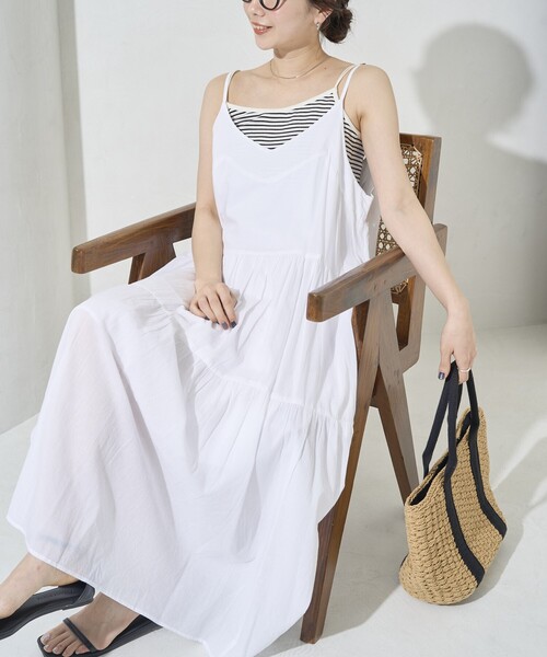 FREAK'S STORE（フリークスストア）の「限定展開　インド ティアード 切り替え キャミワンピース（ワンピース・レディース・オフホワイト/ブラウン系その他/ブラック/ネイビー/イエロー/レッド/ライトグレー・SMALL/MEDIUM）」の19枚目の写真