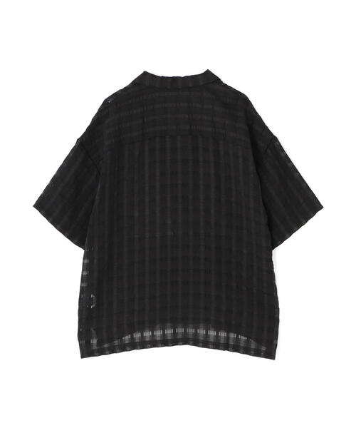 DANKE SCHON(ダンケシェーン)の「DankeSchon/ダンケシェーン/SHEER CHECK JACQUARED S/S SHIRTS(シャツ/ブラウス・メンズ・ブラック/ネイビー・F)」の9枚目の写真