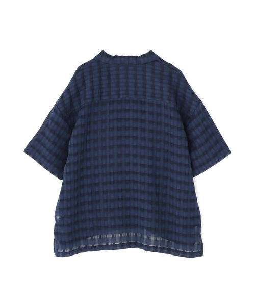 DANKE SCHON(ダンケシェーン)の「DankeSchon/ダンケシェーン/SHEER CHECK JACQUARED S/S SHIRTS(シャツ/ブラウス・メンズ・ブラック/ネイビー・F)」の21枚目の写真