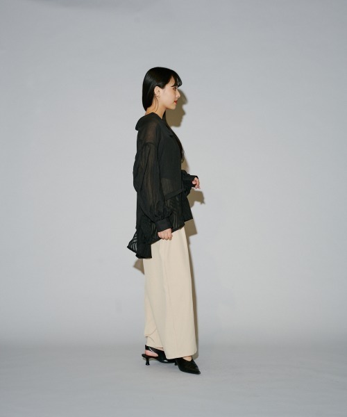 terrace(テラス)の「シアーJQフラッフィーブラウス(シャツ/ブラウス・レディース・グレー/オフホワイト/ブラック・MEDIUM)」の19枚目の写真