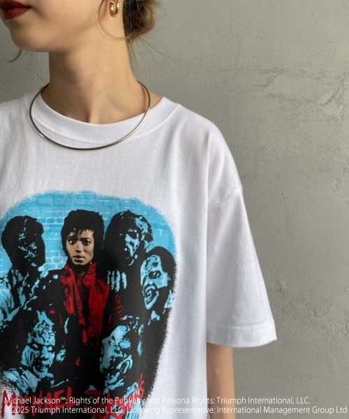 GOOD ROCK SPEED（グッドロックスピード）の「[GOOD ROCK SPEED/グッドロックスピード] MICHAEL JACKSON ロックプリントTシャツ（Tシャツ/カットソー・レディース・ホワイト・XL/F/L）」の9枚目の写真