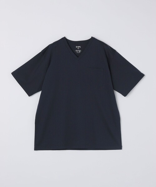 SHIPS Colors(シップス カラーズ)の「SHIPS Colors:〈接触冷感〉シルケット コットン Vネック TEE◇(Tシャツ/カットソー・メンズ・グレー/ブラウン/ブラック/ネイビー/ライトホワイト・SMALL/MEDIUM/LARGE/X-LARGE)」の9枚目の写真