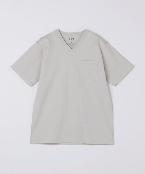 SHIPS Colors(シップス カラーズ)の「SHIPS Colors:〈接触冷感〉シルケット コットン Vネック TEE◇(Tシャツ/カットソー・メンズ・グレー/ブラウン/ブラック/ネイビー/ライトホワイト・SMALL/MEDIUM/LARGE/X-LARGE)」の10枚目の写真