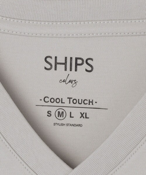 SHIPS Colors(シップス カラーズ)の「SHIPS Colors:〈接触冷感〉シルケット コットン Vネック TEE◇(Tシャツ/カットソー・メンズ・グレー/ブラウン/ブラック/ネイビー/ライトホワイト・SMALL/MEDIUM/LARGE/X-LARGE)」の13枚目の写真