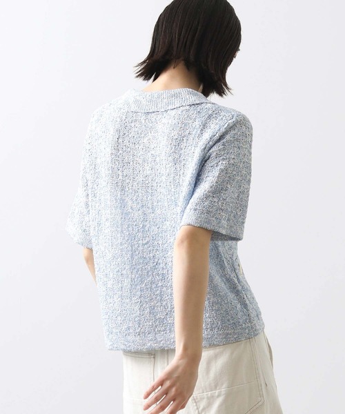 Torrazzo Donna（トラッゾドンナ）の「ＭＩＸスラブ衿付５分袖カーディガン（カーディガン/ボレロ・レディース・ブラック/ブルー・FREE）」の13枚目の写真