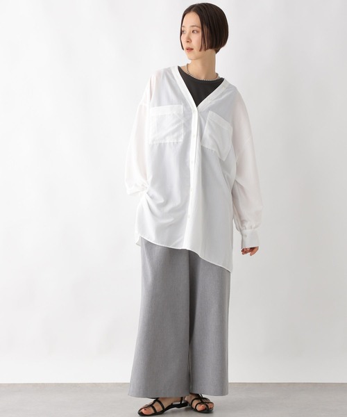 LEPSIM(レプシィム)の「多機能ノースリタンク 286168(タンクトップ・レディース・チャコールグレー/イエロー系その他/ブラック/オフホワイト/ブルー・FREE)」の11枚目の写真