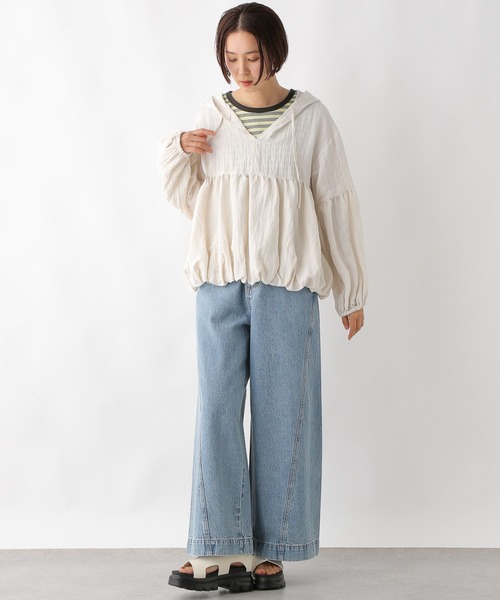 LEPSIM(レプシィム)の「多機能ノースリタンク 286168(タンクトップ・レディース・チャコールグレー/イエロー系その他/ブラック/オフホワイト/ブルー・FREE)」の18枚目の写真