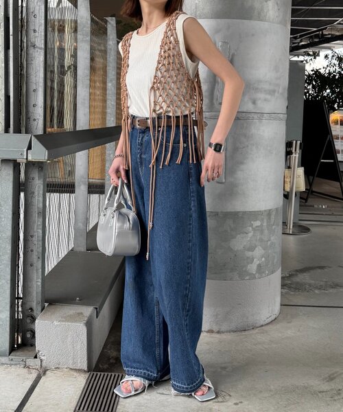 CIAOPANIC TYPY（チャオパニックティピー）の「【GOOD HOLIDAY】前後2wayマクラメフリンジベスト（ベスト・レディース・ベージュ/オフホワイト/ブラック・ONE SIZE）」の8枚目の写真