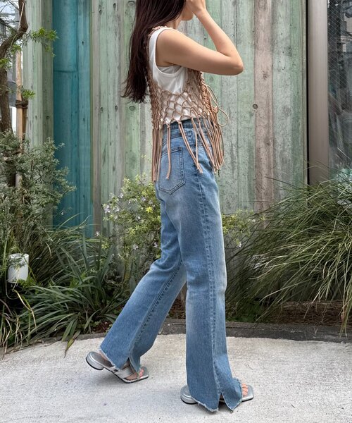 CIAOPANIC TYPY（チャオパニックティピー）の「【GOOD HOLIDAY】前後2wayマクラメフリンジベスト（ベスト・レディース・ベージュ/オフホワイト/ブラック・ONE SIZE）」の16枚目の写真