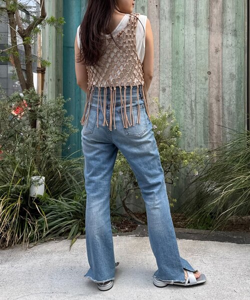 CIAOPANIC TYPY（チャオパニックティピー）の「【GOOD HOLIDAY】前後2wayマクラメフリンジベスト（ベスト・レディース・ベージュ/オフホワイト/ブラック・ONE SIZE）」の17枚目の写真