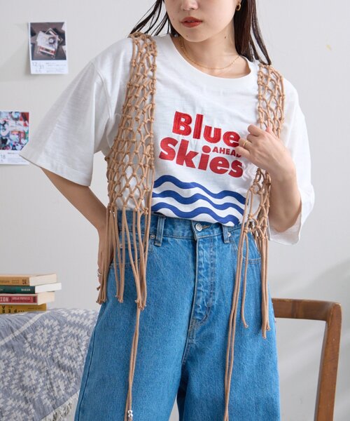 CIAOPANIC TYPY（チャオパニックティピー）の「【GOOD HOLIDAY】前後2wayマクラメフリンジベスト（ベスト・レディース・ベージュ/オフホワイト/ブラック・ONE SIZE）」の19枚目の写真