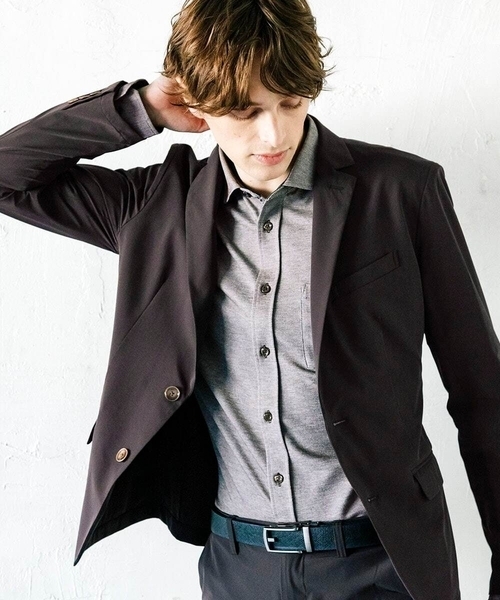 MK MICHEL KLEIN HOMME （エムケーミッシェルクランオム）の「【残りわずか/在庫限り/セットアップ対応】ストレッチテーラードジャケット（テーラードジャケット・メンズ・ブラック/ライトブラウン・51/48/46）」の11枚目の写真