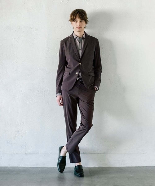 MK MICHEL KLEIN HOMME （エムケーミッシェルクランオム）の「【残りわずか/在庫限り/セットアップ対応】ストレッチテーラードジャケット（テーラードジャケット・メンズ・ブラック/ライトブラウン・51/48/46）」の12枚目の写真