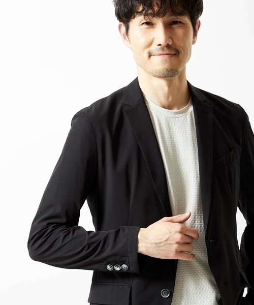 MK MICHEL KLEIN HOMME （エムケーミッシェルクランオム）の「【残りわずか/在庫限り/セットアップ対応】ストレッチテーラードジャケット（テーラードジャケット・メンズ・ブラック/ライトブラウン・51/48/46）」の14枚目の写真