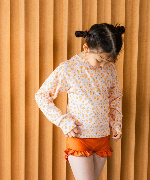 LOWRYS FARM（ローリーズファーム）の「ガールセットＵＰＳＷＩＭ　323963（水着・キッズ・パープル/オレンジ/ブラウン・110cm/130cm/120cm）」の3枚目の写真