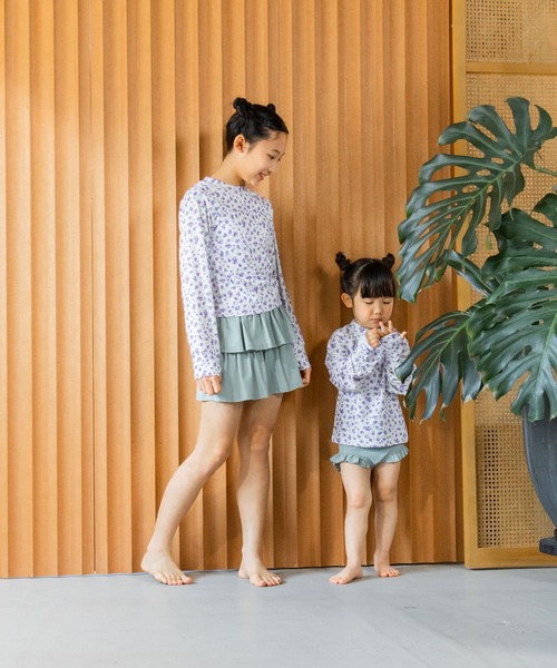 LOWRYS FARM（ローリーズファーム）の「ガールセットＵＰＳＷＩＭ　323963（水着・キッズ・パープル/オレンジ/ブラウン・110cm/130cm/120cm）」の21枚目の写真