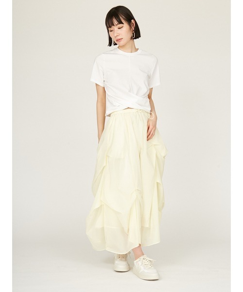 emmi（エミ）の「コンパクトデザインTシャツ（Tシャツ/カットソー・レディース・ブラック/ダークブラウン/ホワイト・FREE）」の11枚目の写真