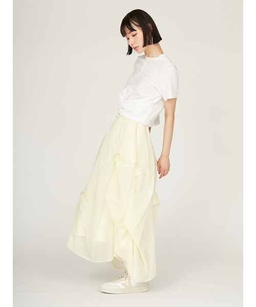 emmi（エミ）の「コンパクトデザインTシャツ（Tシャツ/カットソー・レディース・ブラック/ダークブラウン/ホワイト・FREE）」の13枚目の写真