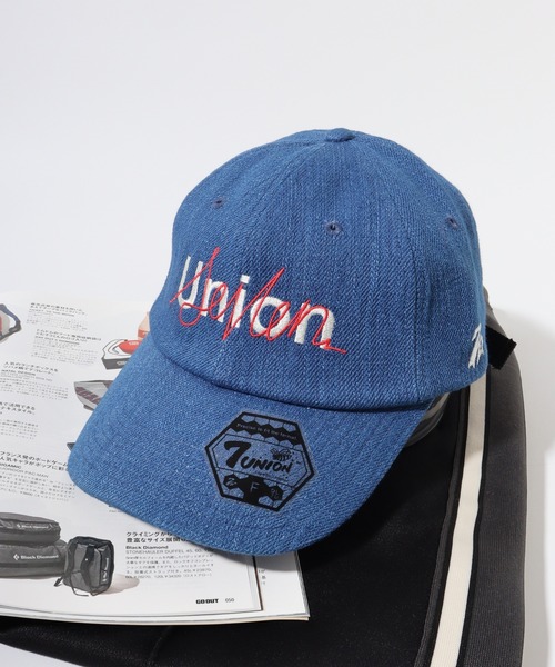 7Union（セブンユニオン）の「7UNION THE EASY フロントサイン刺繍 デニム6パネルキャップ（キャップ・メンズ・ブラック/インディゴブルー・FREE）」の2枚目の写真