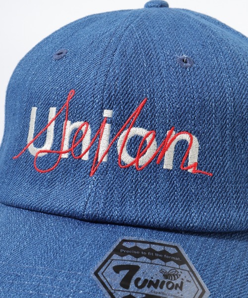 7Union（セブンユニオン）の「7UNION THE EASY フロントサイン刺繍 デニム6パネルキャップ（キャップ・メンズ・ブラック/インディゴブルー・FREE）」の6枚目の写真