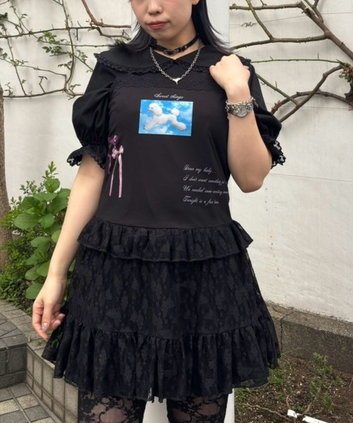 Candy Stripper（キャンディストリッパー）の「MY FAVORITE CAMISOLE ワンピース（ワンピース・レディース・ブラック/レッド/ミント・FREE）」の2枚目の写真