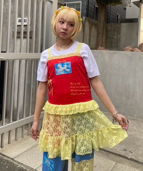 Candy Stripper（キャンディストリッパー）の「MY FAVORITE CAMISOLE ワンピース（ワンピース・レディース・ブラック/レッド/ミント・FREE）」の8枚目の写真