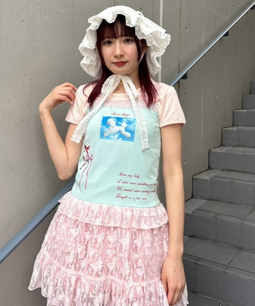 Candy Stripper（キャンディストリッパー）の「MY FAVORITE CAMISOLE ワンピース（ワンピース・レディース・ブラック/レッド/ミント・FREE）」の21枚目の写真