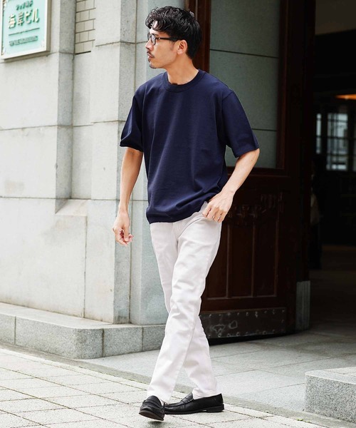 jiggys shop（ジギーズショップ）の「タンブラー乾燥対応 タフニット クルーネック半袖 サマーセーター（ニット/セーター・メンズ・オフホワイト/チャコールグレー/グレー系その他/ブラック/ブルー系その他/グレー系その他2/ネイビー/ライトグレー・LARGE/X-LARGE/SMALL/MEDIUM）」の19枚目の写真