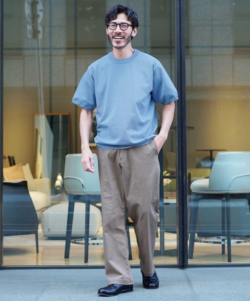 jiggys shop（ジギーズショップ）の「タンブラー乾燥対応 タフニット クルーネック半袖 サマーセーター（ニット/セーター・メンズ・オフホワイト/チャコールグレー/グレー系その他/ブラック/ブルー系その他/グレー系その他2/ネイビー/ライトグレー・LARGE/X-LARGE/SMALL/MEDIUM）」の21枚目の写真