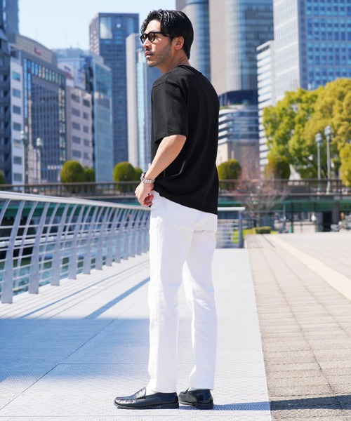 jiggys shop(ジギーズショップ)の「タンブラー乾燥対応 タフニット クルーネック半袖 サマーセーター(ニット/セーター・メンズ・オフホワイト/チャコールグレー/グレー系その他/ブラック/ブルー系その他/グレー系その他2/ネイビー/ライトグレー/ベージュ・LARGE/X-LARGE/SMALL/MEDIUM)」の17枚目の写真