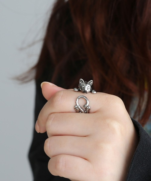 colleca la（コレカラ）の「ねことくまのリング（リング・レディース・シルバー系1/シルバー系2・FREE）」の11枚目の写真