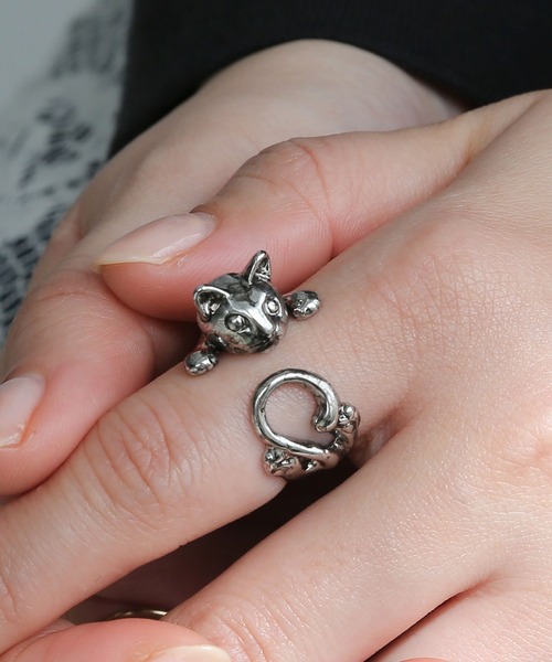 colleca la（コレカラ）の「ねことくまのリング（リング・レディース・シルバー系1/シルバー系2・FREE）」の10枚目の写真