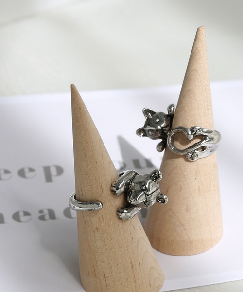 colleca la（コレカラ）の「ねことくまのリング（リング・レディース・シルバー系1/シルバー系2・FREE）」の7枚目の写真