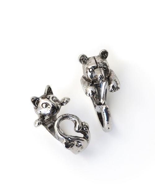 colleca la（コレカラ）の「ねことくまのリング（リング・レディース・シルバー系1/シルバー系2・FREE）」の4枚目の写真