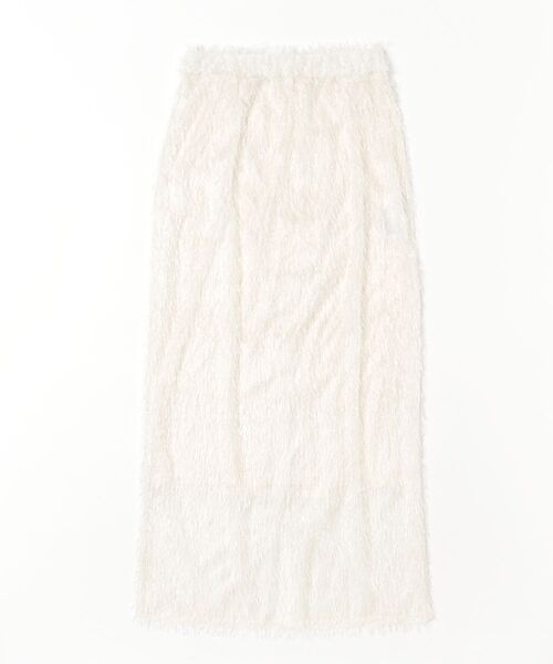 hugi(ハギ)の「SHAGGY SKIRT/シャギースカート(スカート・レディース・オフホワイト/サックスブルー・FREE)」の21枚目の写真