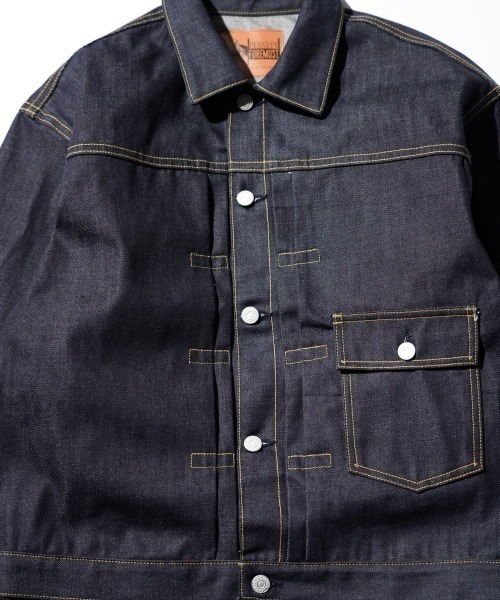 PENNEYS（ぺニーズ）の「PENNEY'S FOREMOST / 40S PLEATS JACKET 1ST RIGID（デニムジャケット・メンズ・インディゴブルー・44/40/42/46）」の4枚目の写真