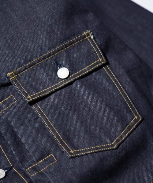 PENNEYS（ぺニーズ）の「PENNEY'S FOREMOST / 40S PLEATS JACKET 1ST RIGID（デニムジャケット・メンズ・インディゴブルー・44/40/42/46）」の6枚目の写真