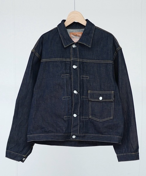 PENNEYS（ぺニーズ）の「PENNEY'S FOREMOST / 40S PLEATS JACKET 1ST RIGID（デニムジャケット・メンズ・インディゴブルー・44/40/42/46）」の12枚目の写真
