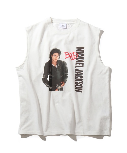CORPUS　SELECT（コーパストーキョー）の「【Michael Jackson/マイケル・ジャクソン】アソート アートワークデザイン ノースリーブカットソー（Tシャツ/カットソー・メンズ・ホワイト/ブラック系その他/チャコール/ブラック系その他2・M/L/LL）」の2枚目の写真