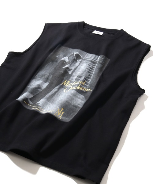 CORPUS　SELECT（コーパストーキョー）の「【Michael Jackson/マイケル・ジャクソン】アソート アートワークデザイン ノースリーブカットソー（Tシャツ/カットソー・メンズ・ホワイト/ブラック系その他/チャコール/ブラック系その他2・M/L/LL）」の14枚目の写真