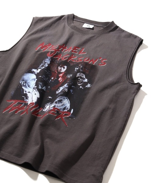 CORPUS　SELECT（コーパストーキョー）の「【Michael Jackson/マイケル・ジャクソン】アソート アートワークデザイン ノースリーブカットソー（Tシャツ/カットソー・メンズ・ホワイト/ブラック系その他/チャコール/ブラック系その他2・M/L/LL）」の16枚目の写真