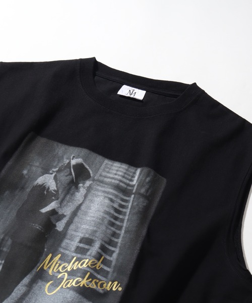 CORPUS　SELECT（コーパストーキョー）の「【Michael Jackson/マイケル・ジャクソン】アソート アートワークデザイン ノースリーブカットソー（Tシャツ/カットソー・メンズ・ホワイト/ブラック系その他/チャコール/ブラック系その他2・M/L/LL）」の19枚目の写真