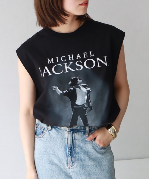 CORPUS　SELECT（コーパストーキョー）の「【Michael Jackson/マイケル・ジャクソン】アソート アートワークデザイン ノースリーブカットソー（Tシャツ/カットソー・メンズ・ホワイト/ブラック系その他/チャコール/ブラック系その他2・M/L/LL）」の8枚目の写真