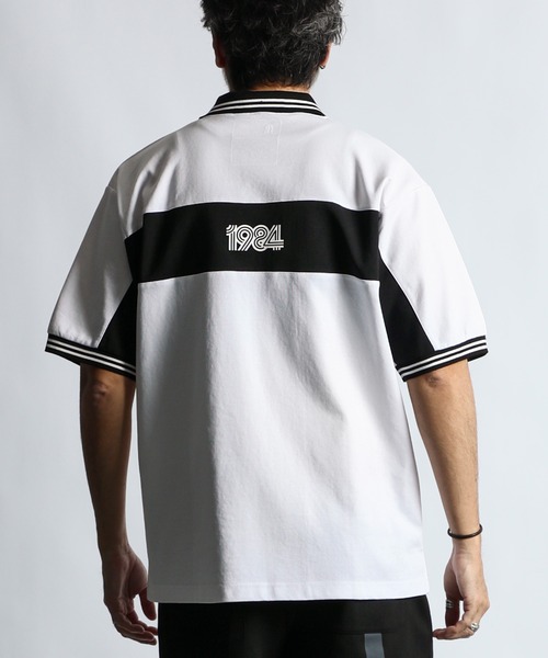 The DUFFER of ST.GEORGE（ザダファーオブセントジョージ）の「〔BLACK LABEL〕SORONA PONTE FOOTBALL POLO：ポンチ素材 フットボールポロ（ポロシャツ・メンズ・ホワイト/ブラック・MEDIUM/LARGE/X-LARGE）」の8枚目の写真