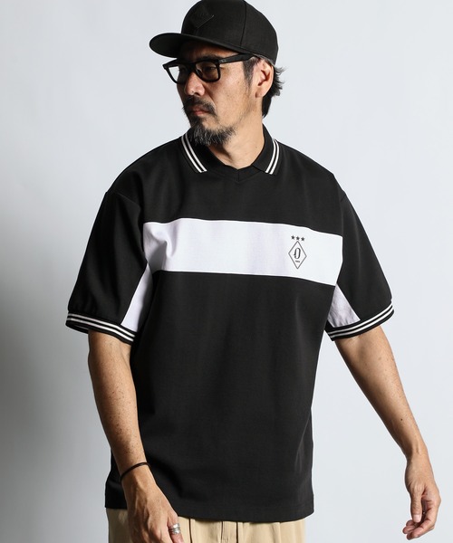 The DUFFER of ST.GEORGE（ザダファーオブセントジョージ）の「〔BLACK LABEL〕SORONA PONTE FOOTBALL POLO：ポンチ素材 フットボールポロ（ポロシャツ・メンズ・ホワイト/ブラック・MEDIUM/LARGE/X-LARGE）」の5枚目の写真