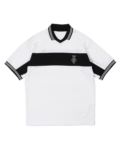 The DUFFER of ST.GEORGE（ザダファーオブセントジョージ）の「〔BLACK LABEL〕SORONA PONTE FOOTBALL POLO：ポンチ素材 フットボールポロ（ポロシャツ・メンズ・ホワイト/ブラック・MEDIUM/LARGE/X-LARGE）」の9枚目の写真