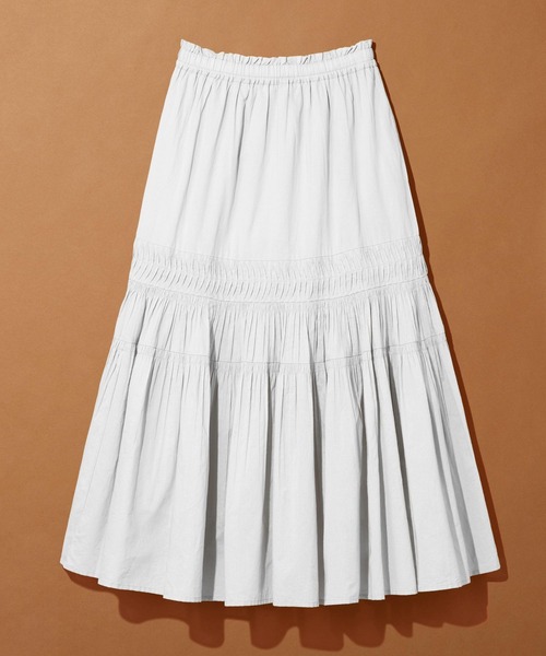 LEPSIM(レプシィム)の「コットンスカート 290491(スカート・レディース・ブラック/イエロー/オフホワイト・FREE)」の2枚目の写真