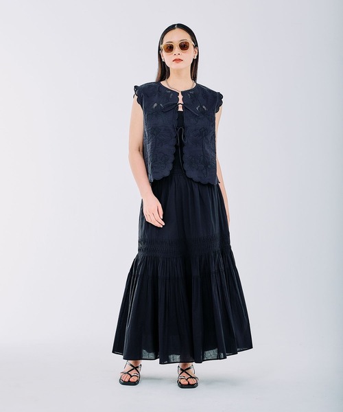 LEPSIM(レプシィム)の「コットンスカート 290491(スカート・レディース・ブラック/イエロー/オフホワイト・FREE)」の7枚目の写真